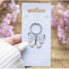 Keyring Silver Butterfly