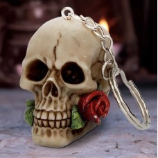 Keyring Skull Rose From The Dead