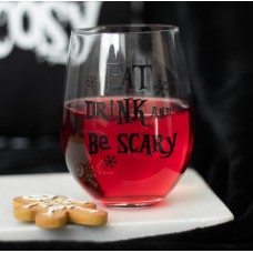 Stemless Glass Eat, Drink & Be Scary